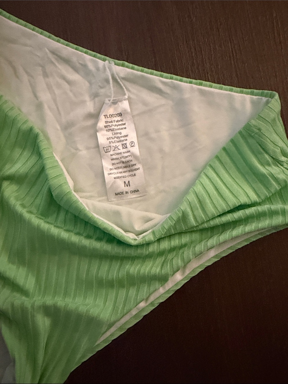 Anrabess Green Ribbed Bikini Set - Picture 2 of 4